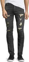 Thumbnail for your product : God Distressed Slim-Straight Jeans with Metallo Backing