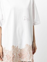 Thumbnail for your product : COOL T.M lace-trimmed T-shirt