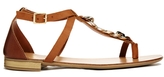 Thumbnail for your product : Faith Gold Sole Brown Flat Sandals