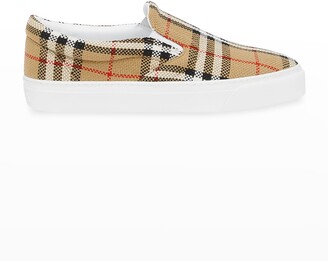 Burberry Thompson Vintage Check Slip-On Sneakers - ShopStyle