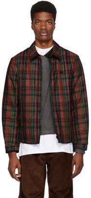 Burberry Red and Green Fleece Lined Check Hinckley Jacket
