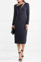 Thumbnail for your product : Cushnie Larissa Embellished Tulle-paneled Cady Midi Dress