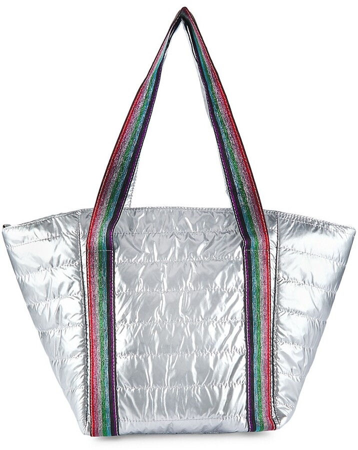 Bari Lynn Quilted Metallic Tote ShopStyle