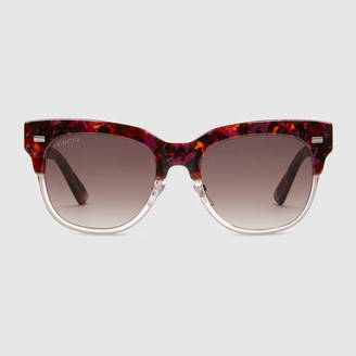 Gucci Havana acetate square-frame sunglasses