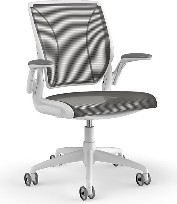 Humanscale Diffrient World Ergonomic Mesh Swivel Task Chair, White/Black (W11BN10N10SHNSC)