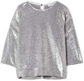 IRO - Naphe Oversized Sequined Cotton T-shirt - Silver