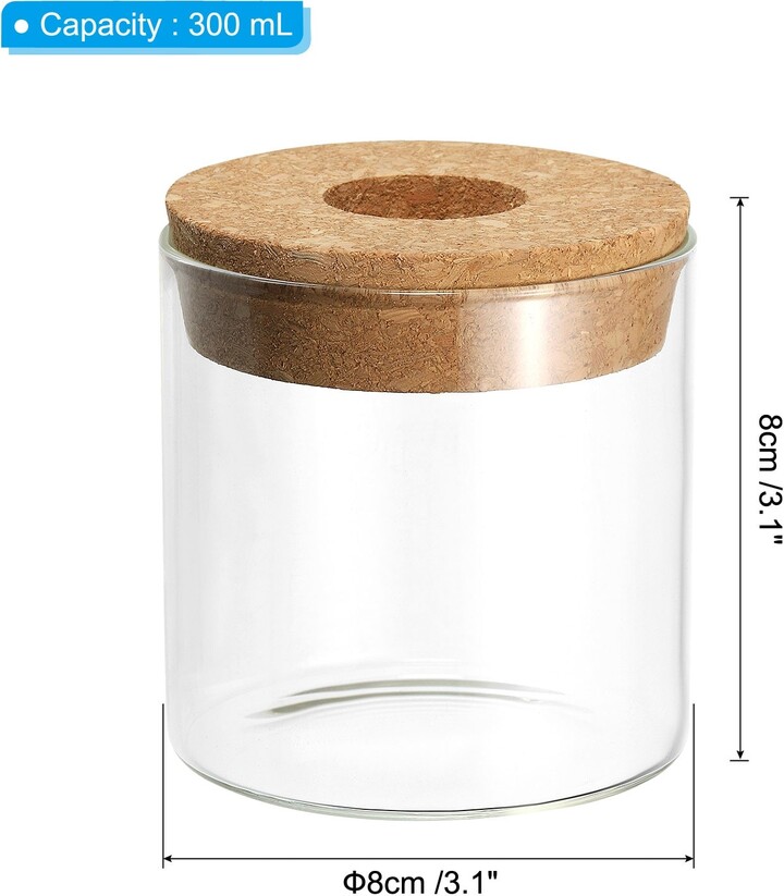 Unique Bargains Glass Cylinder Vase Plant Propagation Terrarium Desktop