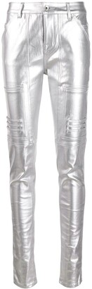 Rick Owens Polished Effect Skinny Trousers
