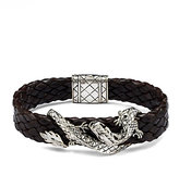 Thumbnail for your product : John Hardy Silver Dragon & Leather Bracelet/Brown