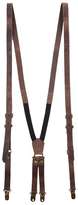Thumbnail for your product : Topman Chocolate Brown Distressed Leather Suspenders