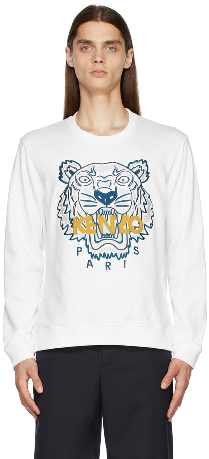 kenzo white sweatshirt mens
