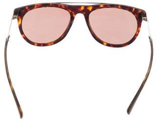 Versace Round Tortoiseshell Sunglasses