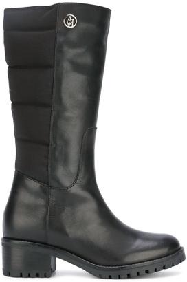 Armani Jeans padded detail boots