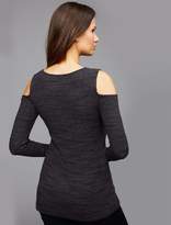Thumbnail for your product : A Pea in the Pod Rib Knit Cold Shoulder Nursing Top