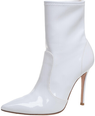 vinyl white boots