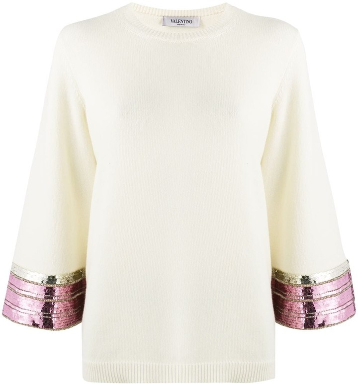 purple sequin jumper