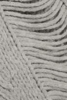 Thumbnail for your product : IRO Vasen Oversized Laddered Wool-blend Turtleneck Sweater - Light gray