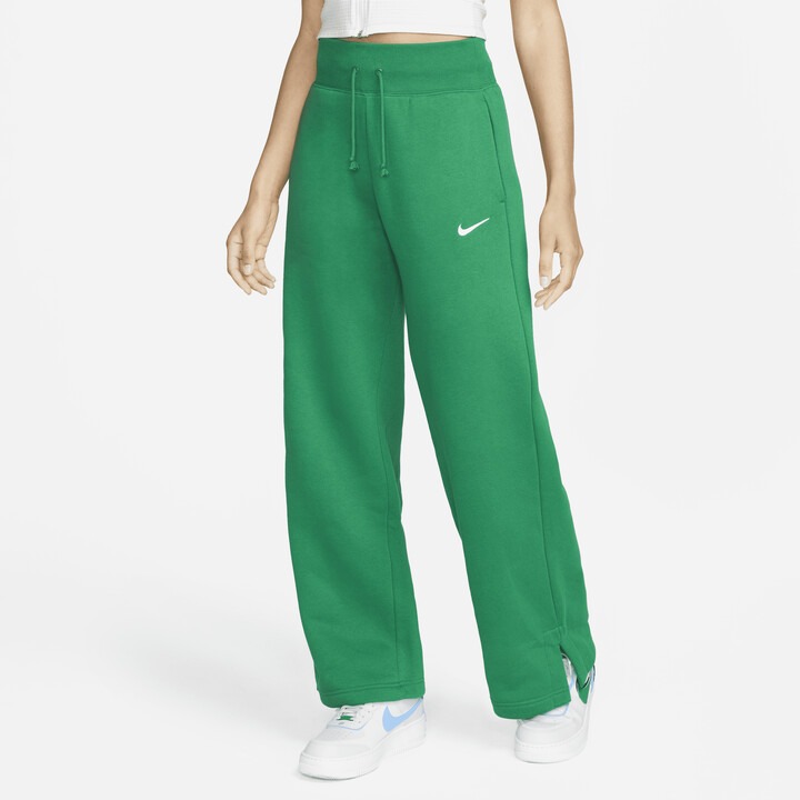 Nike Women's Sportswear Phoenix Fleece High-Waisted Wide-Leg Sweatpants in  Green - ShopStyle Activewear Pants