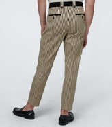 Thumbnail for your product : Dolce & Gabbana Striped cotton and silk-blend pants