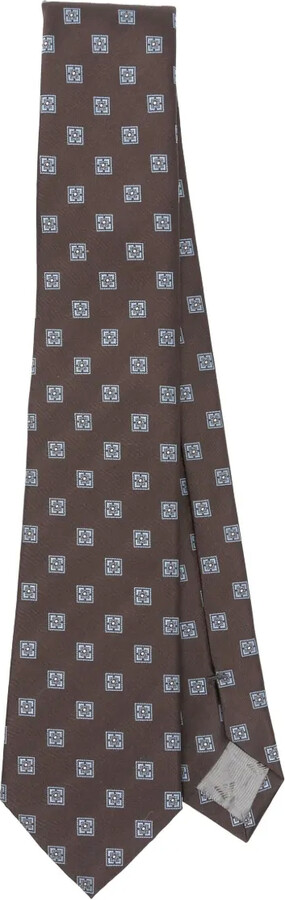 Emporio Armani Pattern-Jacquard Silk Tie