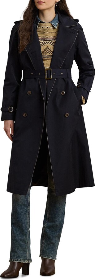 Lauren Ralph Lauren Double Breasted Belted Rain Coat
