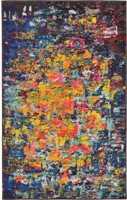 Trent Austin Design Rizer Abstract Multicolor Area Rug