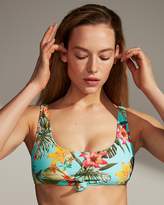 Thumbnail for your product : Express Floral Knot Front Scoop Neck Bikini Top