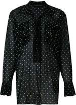 Thumbnail for your product : Alexandre Vauthier polka dot lace-up blouse