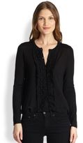 Thumbnail for your product : RED Valentino Wool Ruffle-Front Cardigan