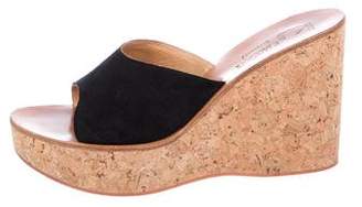 K Jacques St Tropez Suede Slide Sandals