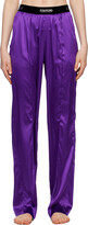 Purple Pinched Seams Lounge Pants 