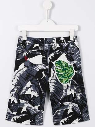 Dolce & Gabbana Kids palm print shorts