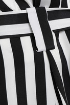 Thumbnail for your product : L'Agence Alex Belted Striped Silk Shorts