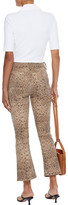 Thumbnail for your product : Frame Le Crop Mini Boot Snake-print Mid-rise Bootcut Jeans
