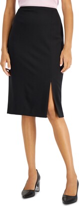 ASSETS by SPANX Women's Ponte Side Slit Skirt - Black M