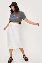 Thumbnail for your product : Nasty Gal Womens Plus Size Satin Midi Skirt