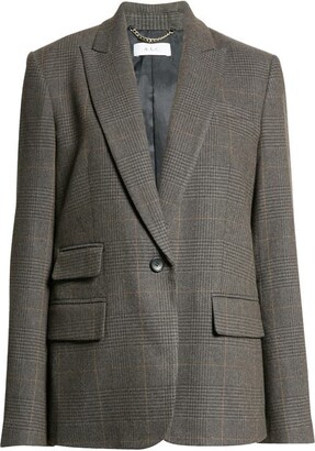 A.L.C. Mavis Windowpane Plaid Wool Blend Jacket