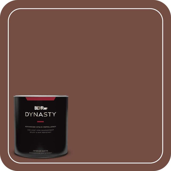 BEHR DYNASTY 1 qt. #MQ1-62 Leather Clutch One-Coat Hide Matte Interior Stain-Blocking Paint and Primer