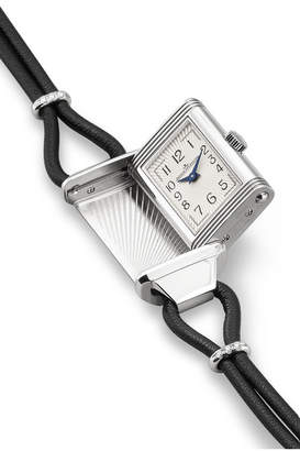 Jaeger-LeCoultre Jaeger Lecoultre Reverso One Cordonnet 16.3mm Stainless Steel, Leather And Diamond Watch - Silver