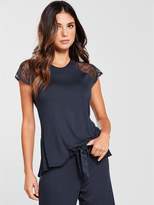 Thumbnail for your product : Ted Baker Signature Lace Jersey Short Sleeve Top - Jersey