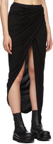 Thumbnail for your product : Rick Owens Lilies Black Jersey Asymmetric Wrap Miniskirt
