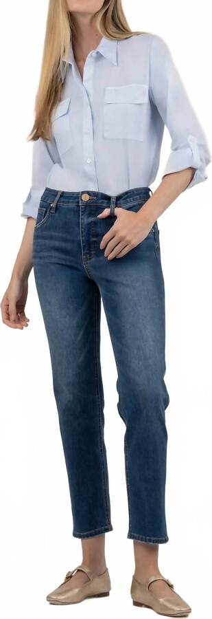 Elizabeth High Rise Straight Leg Jeans In Dainty