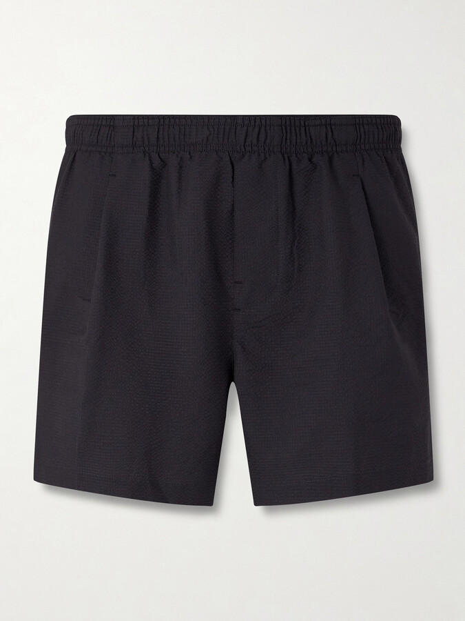 Our Legacy Boxer Trunk Straight-Leg Mid-Length Seersucker Swim Shorts