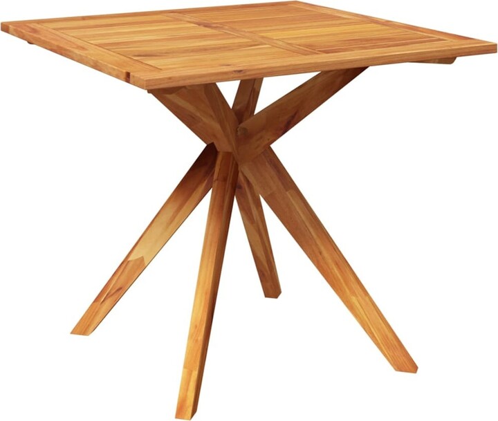TONWIN Patio Table, Solid Wood Tabletop for Home & Outdoor & Balcony