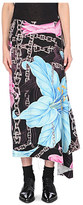 Thumbnail for your product : Yohji Yamamoto Floral-print wool skirt