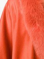 Thumbnail for your product : Liska oversized fur-trimmed coat