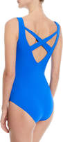 Thumbnail for your product : Chiara Boni La Petite Robe Clorinda Strappy Cutout V-Neck One-Piece Swimsuit
