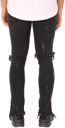 Palm Angels Black Ripped Skinny Jeans
