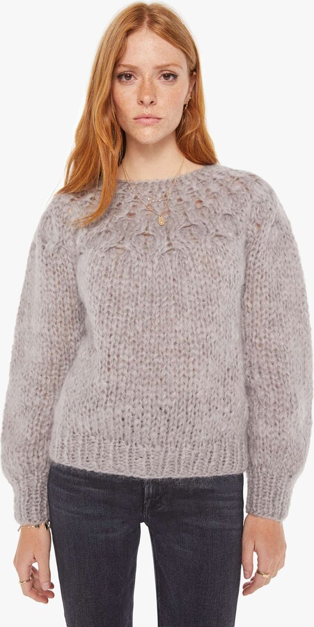 Maiami Mohair Honeycomb Pleated Pullover ShopStyle Sweaters