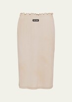 Ribbed Jersey Midi Skirt 
